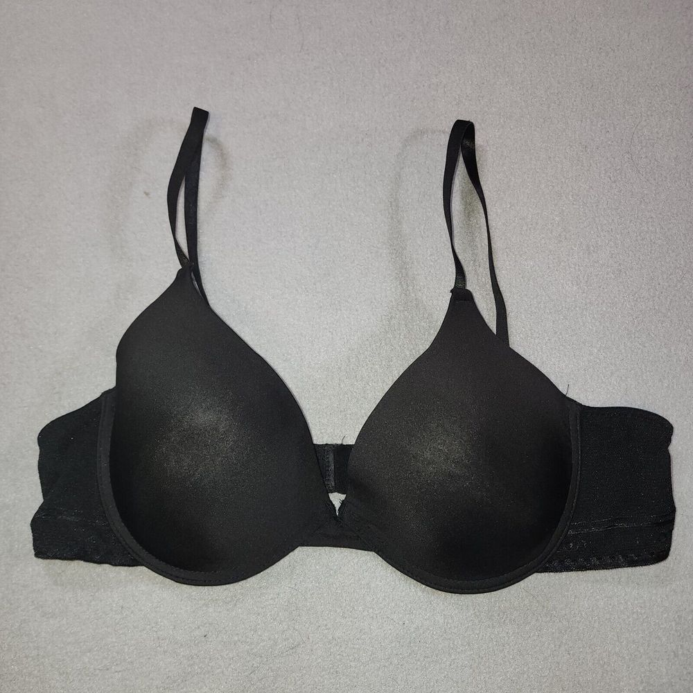 IZOD Bra Women 38C Black‎ Underwired Support T Shirt Casual